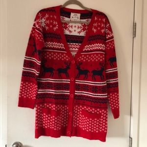 Oversized Ugly Christmas sweater cardigan